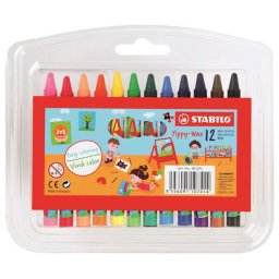 STABILO Zsírkréta, STABILO "Yippy-wax", 12 különböző szín