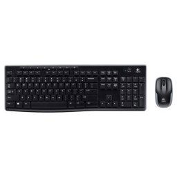LOGITECH Egér- és billentyűzet készlet, vezeték nélküli, USB, HUN, LOGITECH "MK270", fekete
