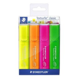 STAEDTLER Szövegkiemelő készlet, 1-5 mm, STAEDTLER "Classic 364", 4 különböző szín
