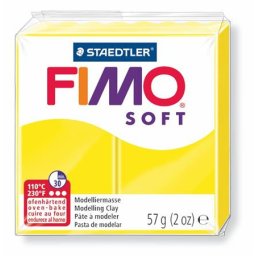 FIMO Gyurma, 57 g, égethető, FIMO "Soft", citromsárga