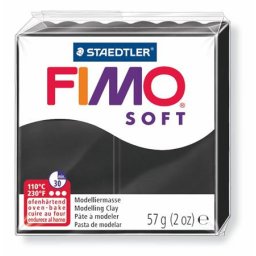 FIMO Gyurma, 57 g, égethető, FIMO "Soft", fekete