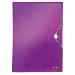 LEITZ Harmonikamappa, A4, PP, 6 rekeszes, LEITZ "Wow", lila