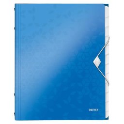 LEITZ Előrendező, A4, 12 részes, műanyag, LEITZ "Wow", kék
