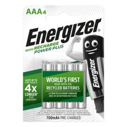 ENERGIZER Tölthető elem, AAA mikro, 4x700 mAh, ENERGIZER "Power Plus"