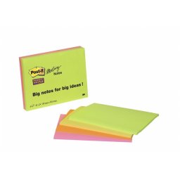3M POSTIT Öntapadó jegyzettömb, 152x101 mm, 4x45 lap, 3M POSTIT "Super Sticky", vegyes színek