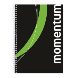 VICTORIA PAPER Spirálfüzet, A4, sima, 90 lap, perforált, lyukasztott, VICTORIA PAPER, "Momentum"