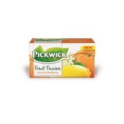 PICKWICK Gyümölcstea, 20x2 g, PICKWICK "Fruit Fusion", citrus-bodza