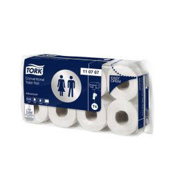TORK Toalettpapír, T4 rendszer, 2 rétegű, 10,3 cm átmérő, Advanced, TORK, fehér