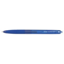 PILOT Golyóstoll, 0,22 mm, nyomógombos, PILOT "Super Grip G", kék