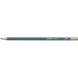 STABILO Grafitceruza radírral, HB, hatszögletű, STABILO "Pencil 160", olajzöld