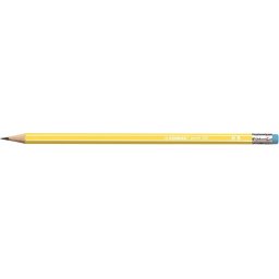 STABILO Grafitceruza radírral, HB, hatszögletű, STABILO "Pencil 160", sárga