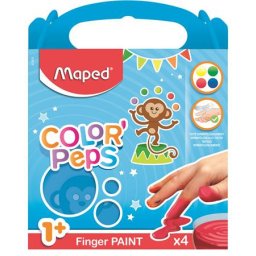 MAPED Ujjfesték, alap színek, 4x80 g, MAPED