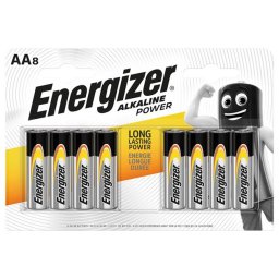 ENERGIZER Elem, AA ceruza, 8 db, ENERGIZER "Alkaline Power"