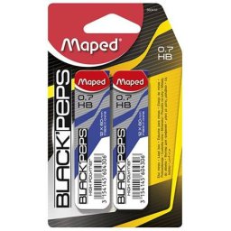 MAPED Grafitbél, 0,7 mm, HB, 2x12 szálas, MAPED "Black Peps"