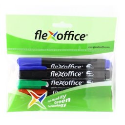 FLEXOFFICE Alkoholos marker, 1,5 mm, kúpos, FLEXOFFICE "PM03", 4 különböző szín