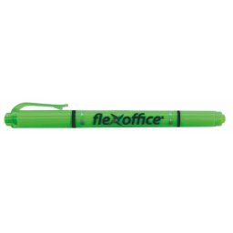 FLEXOFFICE Szövegkiemelő, 1,0/4,0 mm, kétvégű, FLEXOFFICE "HL01", zöld