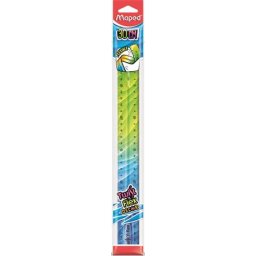 MAPED Vonalzó, műanyag, 30 cm, MAPED "Twist'n Flex Decor"
