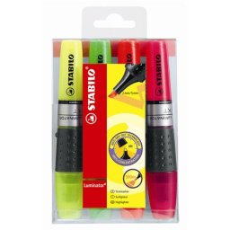 STABILO Szövegkiemelő készlet, 2-5 mm, STABILO "Luminator", 4 különböző szín