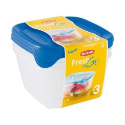 CURVER Ételtartó szett, 3x1,2 l, CURVER "Fresh&go"