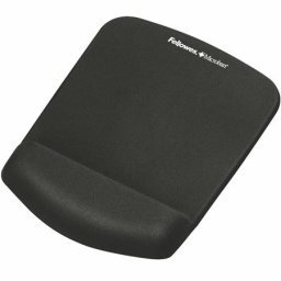 FELLOWES Egéralátét csuklótámasszal, habtöltésű, FELLOWES "PlushTouch(TM)", fekete