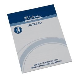 VICTORIA OFFICE Jegyzettömb, A5, 5x50 lap, vonalas, VICTORIA OFFICE, fehér