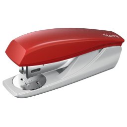 LEITZ Tűzőgép, 24/6, 26/6, 25 lap, LEITZ "Nexxt 5501", piros