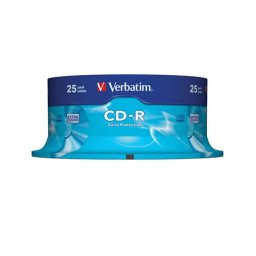 VERBATIM CD-R lemez, 700MB, 52x, 25 db, hengeren, VERBATIM "DataLife"