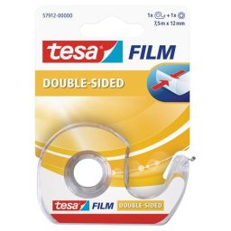TESA Ragasztószalag, kétoldalas, adagolón, 12 mm x 7,5 m, TESA "tesafilm(R)"
