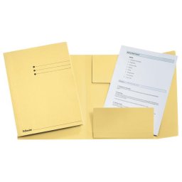 ESSELTE Pólyás dosszié, prespán, A4, ESSELTE, sárga,