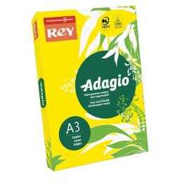 REY Másolópapír, színes, A3, 80 g, REY "Adagio", intenzív sárga
