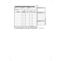 VICTORIA PAPER Nyomtatvány, menetlevél, tehergépjármű, 100 lap, A5, fekvő, VICTORIA PAPER, "D.GÉPJ.21.", 10 tömb/csomag