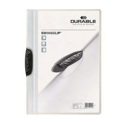 DURABLE Gyorsfűző, klipes, A4, DURABLE "Swingclip(R) 30", fekete