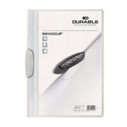 DURABLE Gyorsfűző, klipes, A4, DURABLE "Swingclip(R) 30", fehér