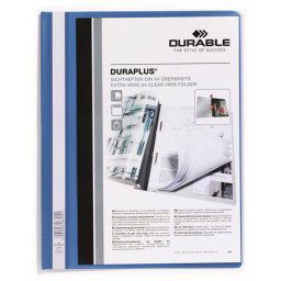 DURABLE Gyorsfűző, A4, széles, panorámás, DURABLE "DURAPLUS(R)", kék