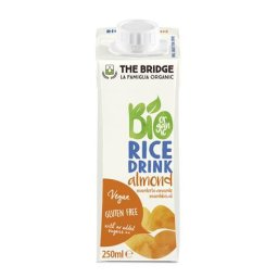 THE BRIDGE Növényi ital, bio, dobozos, 0,25 l, THE BRIDGE, rizs, mandulás