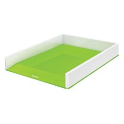 LEITZ Irattálca, műanyag, kettős színhatású, LEITZ "Wow", zöld