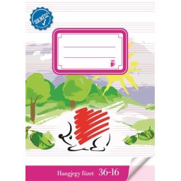 ICO Füzet, tűzött, A5, hangjegy, 16 lap, ICO "Süni Sulikész", "36-16"