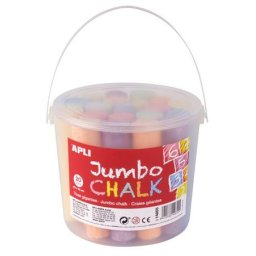 APLI Aszfaltkréta, kerek, jumbo, 20 darabos, APLI, vegyes színek