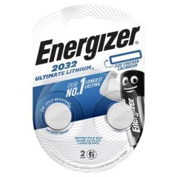 ENERGIZER Gombelem, CR2032, 2 db, színjelző, ENERGIZER "Ultimate Lithium Performance"