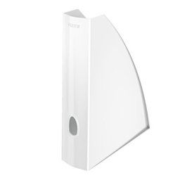LEITZ Iratpapucs, műanyag, 60 mm, elöl nyitott, LEITZ "Wow" fehér