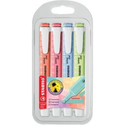STABILO Szövegkiemelő készlet, 1-4 mm, STABILO "Swing Cool Pastel" 4 különboző szín