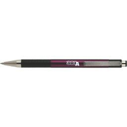 ZEBRA Golyóstoll, 0,24 mm, nyomógombos, mályva tolltest, ZEBRA "F-301 A", kék
