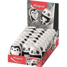 MAPED Hegyező display, egylyukú, tartályos, MAPED "Shakky Fancy", panda és pingvin, vegyes formák
