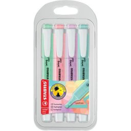STABILO Szövegkiemelő készlet, 1-4 mm, STABILO "Swing Cool Pastel", 4 különböző szín