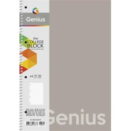 SHKOLYARYK Spirálfüzet, A4, vonalas, 80 lap, PP borító, SHKOLYARYK "Genius", vegyes