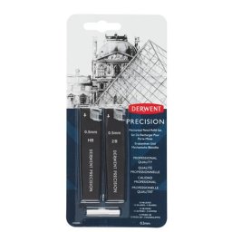DERWENT Grafitbél szett, 0,5 mm, HB, 2B, DERWENT "Precision"