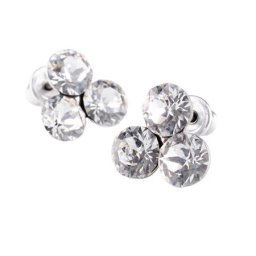 ART CRYSTELLA Fülbevaló, natúr fehér SWAROVSKI(R) kristállyal, 11mm, ART CRYSTELLA(R)