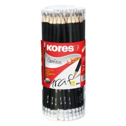 KORES Grafitceruza radírral, HB, hatszögletű, KORES