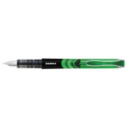 ZEBRA Töltőtoll, 0,6 mm, ZEBRA "Fountain pen", zöld