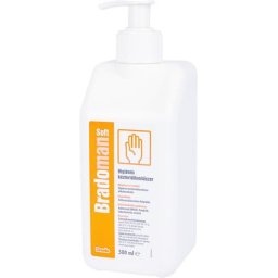 BRADO Kézfertőtlenítő szer, higiénés, pumpás, 500 ml, BRADOMAN "Soft"